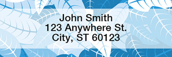 Four Season Leaves Narrow Address Labels