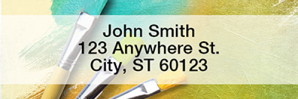 Colorful Canvas Rectangle Address Labels