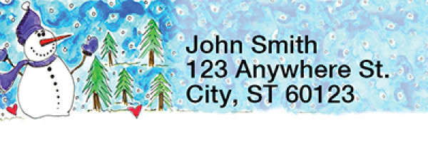 Winter Wonderland Rectangle Address Labels By Amy S. Petrik