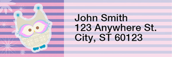 Give A Hoot Rectangle Address Labels