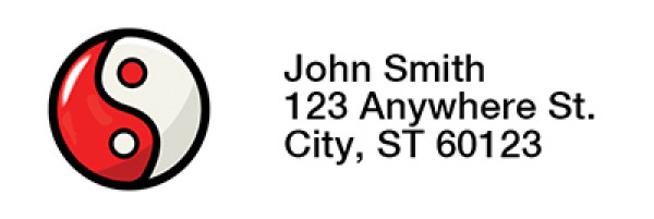 Yin-Yang Rectangle Address Labels | LRRASI-01
