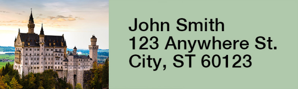 European Castles Rectangle Address Labels | LRRCAS-01