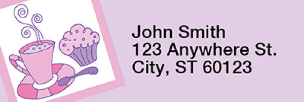 Coffee & Muffin by Deidre Mosher Rectangle Address Labels | LRRDMO-04