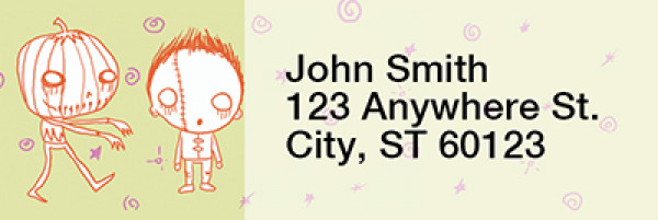 Dr. Krinkles' Creep Kids Rectangle Address Labels | LRRDRK-01