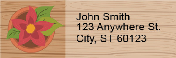 Potted Flowers Address Labels | LRRFLO-98