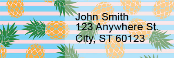 Pineapples Narrow Address Labels