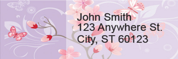 Cherry Blossoms Rectangle Address Labels | LRRGEP-94
