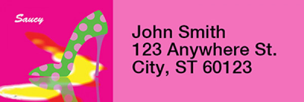 Hot Pink And Saucy Rectangle Address Labels