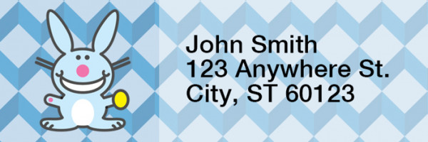 It's Happy Bunny Funny Rectangle Address Labels | LRRIHB-02