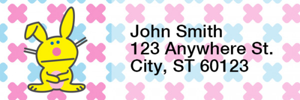 It's Happy Bunny Girly Rectangle Address Labels