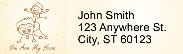 Dad is My Hero Narrow Address Labels | LRRLOV-26