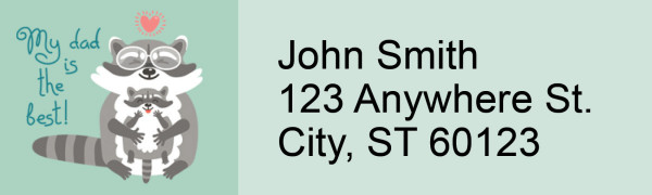 Dad is the Best Narrow Address Labels | LRRLOV-27