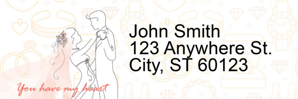 Everlasting Love Narrow Address Labels | LRRLOV-28