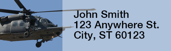 Blackhawk Choppers Narrow Address Labels