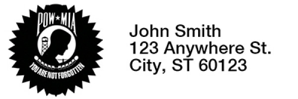 POW MIA Narrow Address Labels | LRRPAT-18
