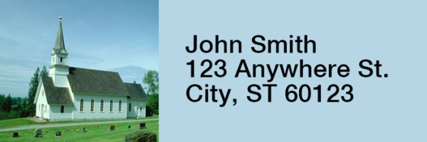 Country Churches Narrow Address Labels