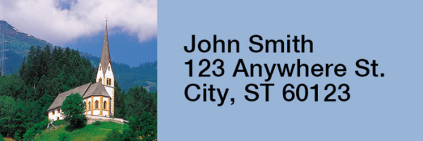 Country Churches Narrow Address Labels