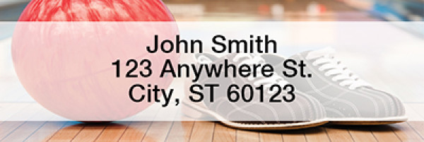 Open Lane Bowling Rectangle Address Labels | LRRSPO-A7