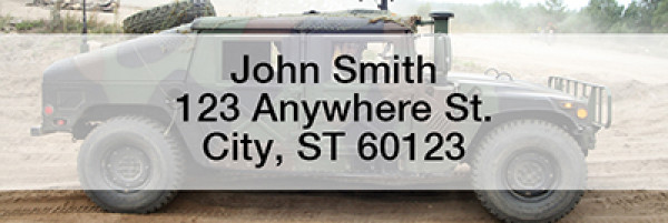 Hummers and Humvees Rectangle Address Labels | LRTRA-22