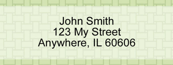 Green Safety Narrow Address Labels