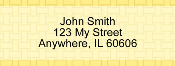 Yellow Safety Narrow Address Labels