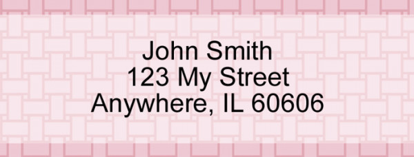 Pink Safety Narrow Address Labels