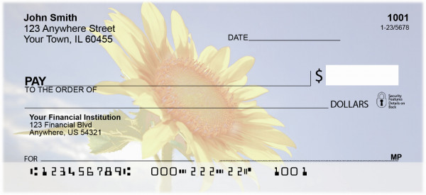 Sunflowers Personal Checks | NAT-08