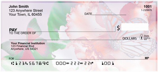 Spring Time Butterflies Personal Checks | NAT-80