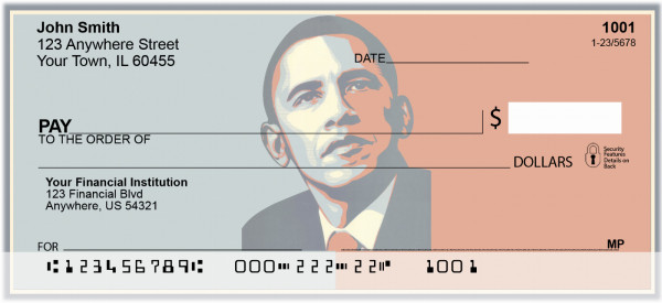 Obama Red and Blue Personal Checks | PAT-22