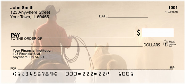 Life Of A Cowboy Personal Checks