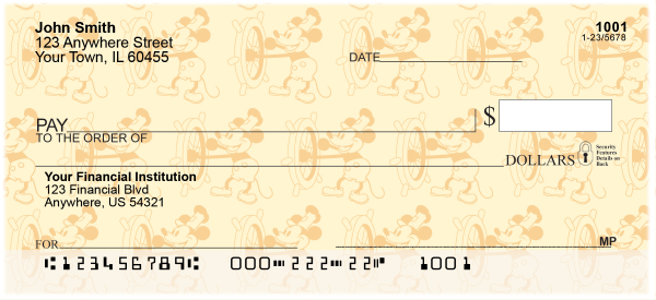 Steamboat Willie Monogram Pattern Checks | SBW-02