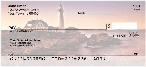 Lighthouses At Sunset Personal Checks