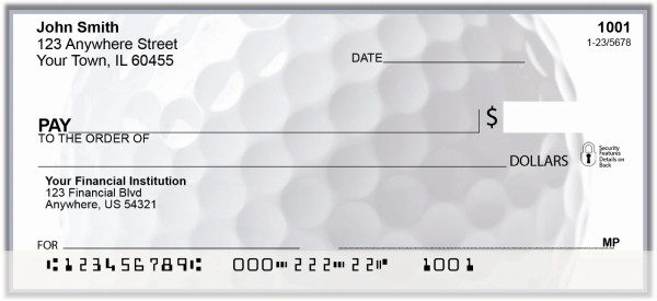 White Golf Balls Personal Checks