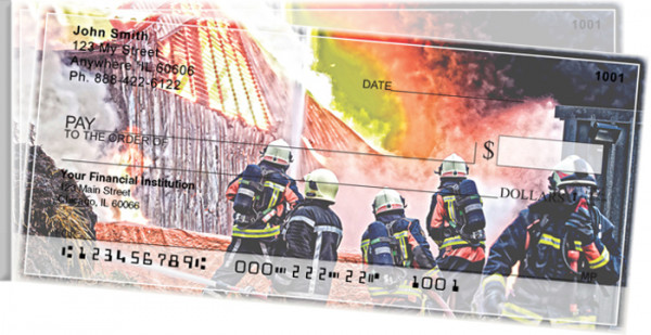 Firefighters In Action Side Tear Personal Checks