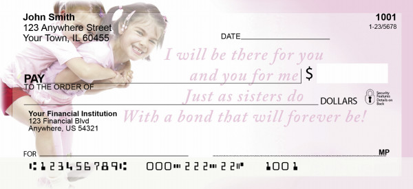 Sisters Personal Checks By Sweet Intentions