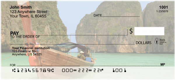 Scenic Tropical Boats Personal Checks