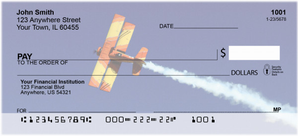 High Flying Stunt Plane Personal Checks