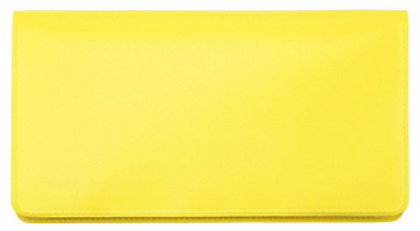 Lemon Yellow Vinyl Checkbook Cover