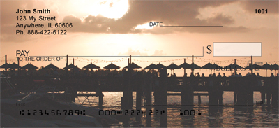 Sunset Checks - Beach Sunset Key West Personal Checks