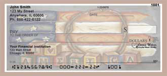 Americana Picket Flag Checks by Lorrie Weber