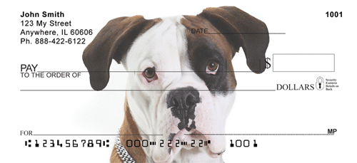 Boxer Puppy Personal Checks