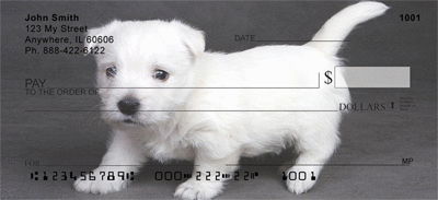 West Highland Terrier Puppy Personal Checks