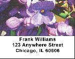 Lilac Flower City in Oil Address Labels
